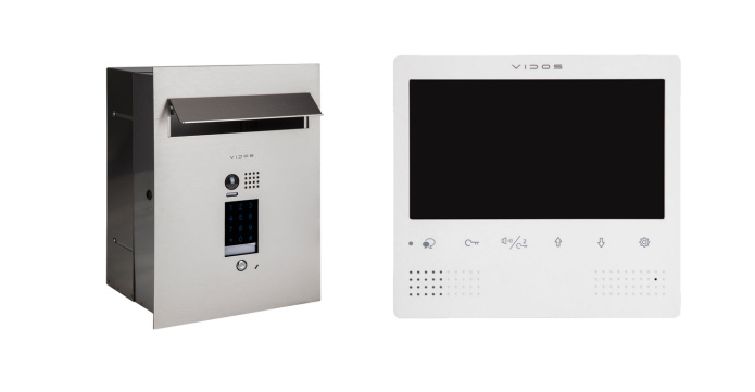 Wideodomofon skrzynka na listy z szyfratorem Vidos S1401D-SKP M1023W